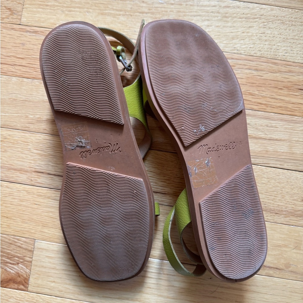 Madewell Green Leather Sandals - Picture 3 of 5